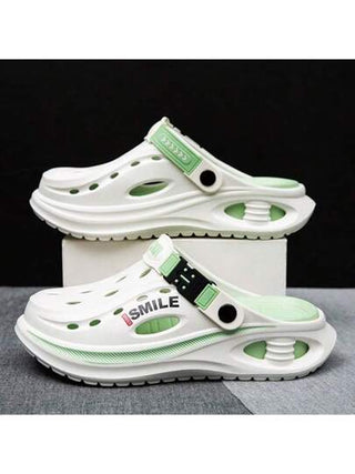 WANWEISI صنادل رجالية رياضية مفتوحة الأصابع و الكعب، صدل كاجوال مفتوح مناسب للتنزه والحديقة، صنادل مطاطية بتصميم مستدير للمشي، بلون أحادي، مناسبة للصيف والشاطئ وتتميز بحماية من أشعة الشمس