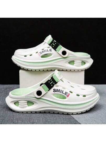 WANWEISI صنادل رجالية رياضية مفتوحة الأصابع و الكعب، صدل كاجوال مفتوح مناسب للتنزه والحديقة، صنادل مطاطية بتصميم مستدير للمشي، بلون أحادي، مناسبة للصيف والشاطئ وتتميز بحماية من أشعة الشمس