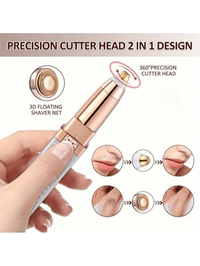 RAF آلة إزالة الشعر الكهربائية، تنعيم الوجه والحواجب، جهاز تشذيب 2 في 1 محمول، مناسب للاستخدام المنزلي، المكتب، الإقامة الجامعية، السفر، للفتيات والرجال