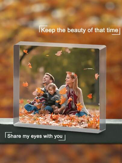 1 قطعة عارض صور أكريليك شفاف مخصص، إطار صور أكريليك 3D لمكتب المنزل والمكتب، ديكور مثالي للمنزل والمكتب، هدية مثالية لعيد الشكر أو اكسسوار الحفلات، إطار صور شخصية مخصصة لديكور المكتب