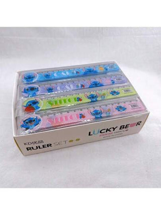 أدوات مكتبية ومدرسية Disney 4 قطع/ قطعة واحدة من مسطرة طالب نموذج كرتوني، مسطرة ستيتش الكرتونية، مسطرة كتيب كرتوني، مسطرة موجية 15 سم، لوازم مدرسية، العودة إلى المدرسة