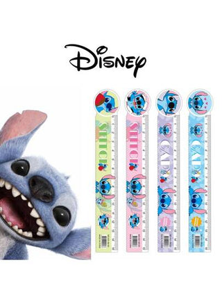 أدوات مكتبية ومدرسية Disney 4 قطع/ قطعة واحدة من مسطرة طالب نموذج كرتوني، مسطرة ستيتش الكرتونية، مسطرة كتيب كرتوني، مسطرة موجية 15 سم، لوازم مدرسية، العودة إلى المدرسة