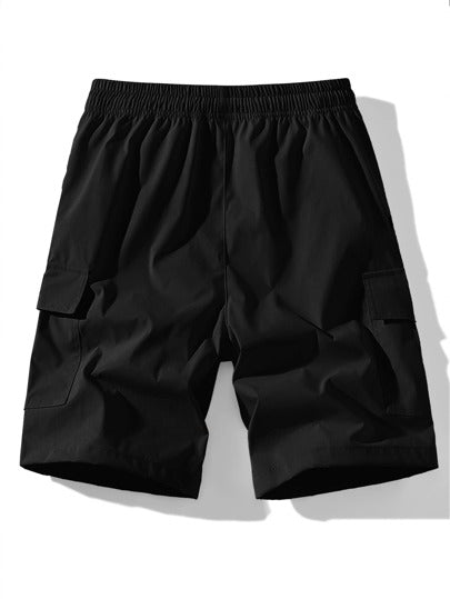 3 حزمة شورت رجالي 5 بوصة خفيف الوزن وبتصميم حمالة السراويل القصيرة للبضائع، خصر سحاب، صيفي كاجوال للخارج والجيم والرياضة، مع جيوب مائلة
