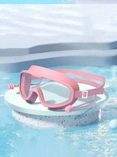 نظارة سباحة لمكافحة الضباب مضادة للتسرب عالية الوضوح مقاومة للضباب، نظارة سباحة ذات إطار كبير للكبار ،معدات وإمدادات السباحة