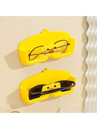 أثاث مكتبي قطعة واحدة رف جدار أنيق لتخزين النظارات - توفير المساحة، بدون ثقب، حامل قابل للتعديل للنظارات والنظارات الشمسية مع سهولة الوصول والتنظيم