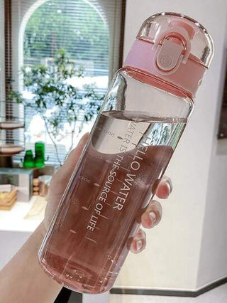 1 كوب إسطواني سعة 780 مل/26.38 أونصة، كوب شفاف بسيط للرياضة، كوب حبل محمول، لوازم العودة للمدرسة، زجاجة مياه للاستخدام الخارجي والتخييم