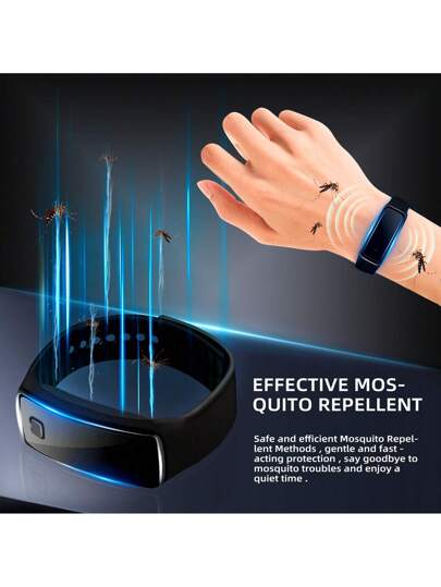 قطعة واحدة سوار كلاسيكي طارد البعوض، شريط معصم أنيق مناسب للأنشطة الخارجية والسير في الغابات والتنزه، طارد إلكتروني للحشرات، سوار رياضي طارد البعوض للرجال، جهاز منزلي هادئ طارد البعوض، ساعة حزب طارد البعوض، سوار متنوع طارد البعوض للنساء، تصميم حديث، قابل