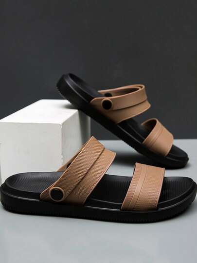 صنادل رجالية كاجوال، مريحة، خفيفة الوزن، غير زلقة، بتصميم إصبعي، موديل كاجوال للخروج والشاطئ والرياضة الصيفية