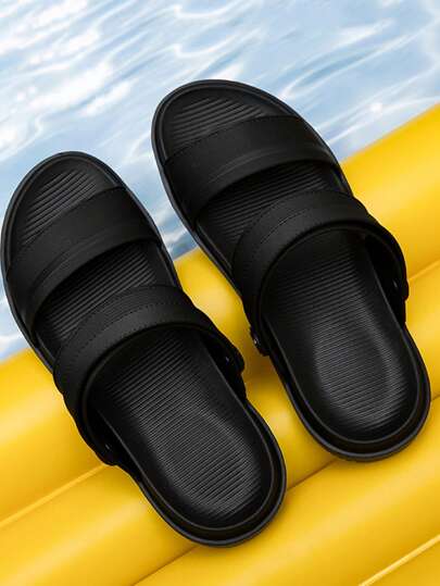 صنادل رجالية كاجوال، مريحة، خفيفة الوزن، مانعة الانزلاق، برأس مستدير، أنيقة للاستخدام الخارجي والشاطئ والرياضة في الصيف