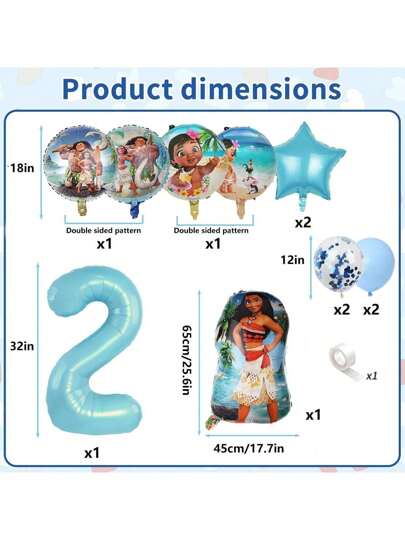 Mattel 10 قطعة مجموعة بالونات زينة حفلة عيد ميلاد بموضوع المغامرة في البحر ، تشمل بالونات ألمنيوم مطفأة بنمط نجمة خماسية بزرقاء بقطر 18 إنش وبالونات ألومنيوم مطفأة بأرقام من 1 إلى 9 بلون أزرق وقطر 32 إنش ، مناسبة لزينة حفلات عيد الميلاد وتزيين حفلات...