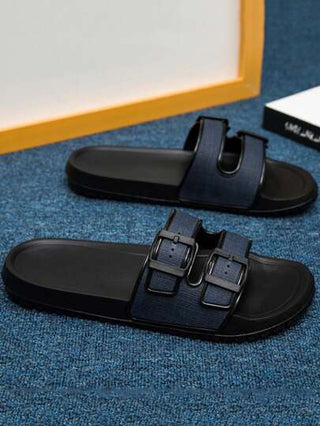 صنادل رجالية صيفية لاستخدام الخارجي على الشاطئ ، خفيفة الوزن ، امتصاص الصدمات ، مقاومة للانزلاق ، مقاومة للماء ، مناسبة للاستخدام في المنزل والخارج والشاطئ ، هادئة