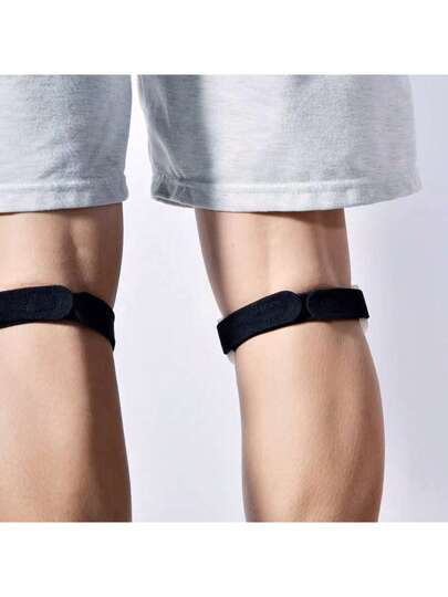 1 قطعة من دعامة الركبة الرياضية من البي في سي لسيدات ركوب الحبل والرجال اللياقة البدنية، وقاية الركبة للتنزه والكرة الطائرة والركض