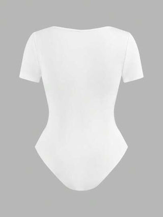 EZwear 3 أجزاء بودي سويت بطباعة قلوب على الرقبة المربعة متعددة الألوان، مناسب للصيف وعطلات الشاطئ وفترة عيد الربيع