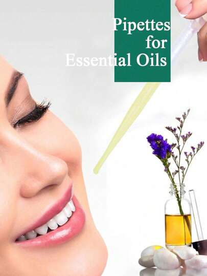 20/50 قطعة قطارة بلاستيكية قابلة لإعادة الاستخدام، مناسبة للزيوت الأساسية ومعدات المختبر والتجارب الكيميائية عالية الحرارة