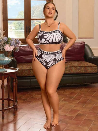 Swim Chiccia مجموعة بيكيني قطعتين مطبوع بالزهور صيفية للنساء مثيرة