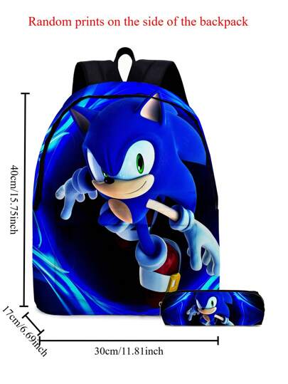 bandai طقم حقيبة ظهر ذات سعة كبيرة بوحدتين من باندي كارتون وحقيبة أقلام، هدايا حفلات، عطلات، هالوين، عيد الميلاد، متعددة الاستخدامات