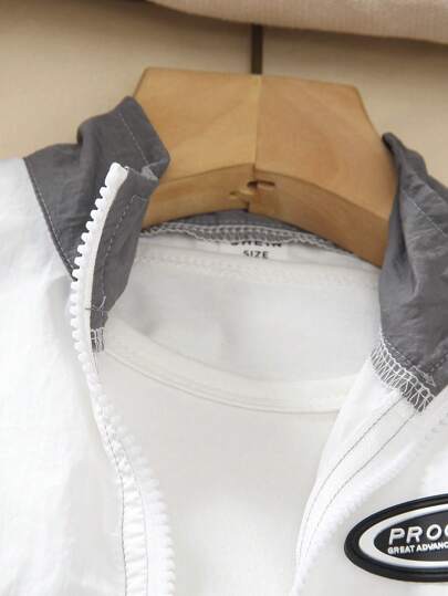 معطف طويل الأكمام مع حلقة عنق الصبي، من قماش مريح وموضة كاجوال رائعة، مناسب للأولاد والمدرسة، للربيع والصيف