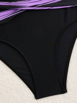 Swim Lushoire قطعتان\مجموعة ملابس بكيني للنساء،علوي رباط متقاطع وسفلي مثلثي الشكل