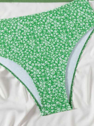 طقم تانكيني حريمي Swim Lushoire مجموعة ملابس شاطئ للنساء، بيكيني تانكيني مع أسفل بطبعة زهرية متناثرة، أشرطة قابلة للتعديل، عطلة شاطئ كاجوال بحمالات سباغيتي ظهر مكشوف