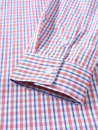 Manfinity Mode قميص كاجوال/للتنقل أحادي الصدر مربع النمط بأكمام طويلة للرجال، خريف