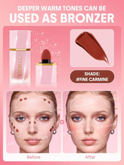 SHEGLAM أحمر خدود سائل "كولور بلوم"-Love Cake عيد الأب التخرج عيد الميلاد العطلة الربيع الصيف Y2K فاخر أزياء مكياج مستحضرات التجميل حفل شاطئ سفر تخييم في الهواء الطلق المدرسة الحرم الجامعي رحلة مهرجانات ديكور هدية حاضر وردة فتاة تنكر أفضل لون سحر أجواء