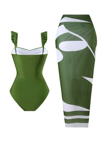 Swim Oasis بدلة سباحة بقطعة واحدة بسيطة للمرأة ذات الحجم الكبير، للارتداء اليومي في الصيف