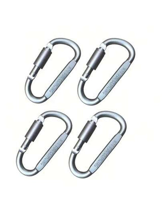 2/4 خطاف بنابض على شكل حرف D مزود بمشبك آمان من سبيكة الألومنيوم الأسود، مثالي للتخييم والتنزه والصيد وتعليق المفاتيح