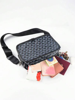 حقيبة كتف كروس بودي بتصميم متعدد الوظائف مقاومة للماء مناسبة للذهاب للجامعة أو العمل أو السفر. من جلد البولي يوريثان بتصميم عصري رجالي مناسب كهدية للطالب أو الشاب