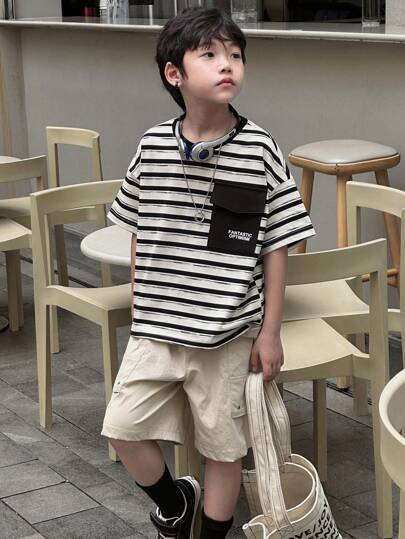 DAZY قميص من القطن للأولاد كبار الحجم للخريف