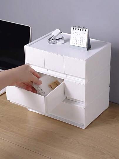 رف تخزين متراص ، صندوق تخزين مكتبي ، مستلزمات مدرسية منظم تخزين ، مستلزمات مكتبية لتزيين المنزل ، والحمام ، وغرفة النوم ، والحمام ، والحقائب للنساء ، وضروريات السفر ، هدية العودة إلى المدرسة