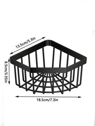 منظم الحوض، صابون، سدادة البالوعة، رف الاسفنجة، سلة تخزين متعددة الاستخدامات مقاومة للصدأ، رفوف حائطية للمطبخ والحمام، باللون الأسود/الرمادي