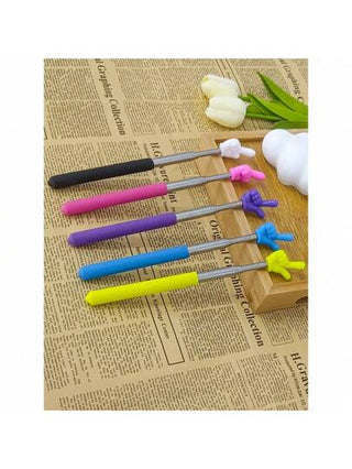 أدوات مكتبية ومدرسية عصا إشارة قراءة للأطفال، قلم تعليمي للسبورة والقراءة، أداة تدريس قابلة للتمديد يدوياً، تستخدم في المنزل والمدرسة، مصنوعة من الصلب المقاوم للصدأ