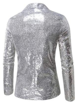 بدلة من البريق الذهبي لأنواع العرض الأوروبية والأمريكية ، جاكيت نادي كورية للرجال ، متوفرة بكميات كبيرة