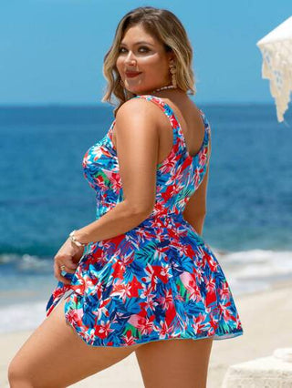 Swim Lushoire مجموعة بكيني حريري أنيقة ظهر مكشوف للسيدات من المقاسات الكبيرة