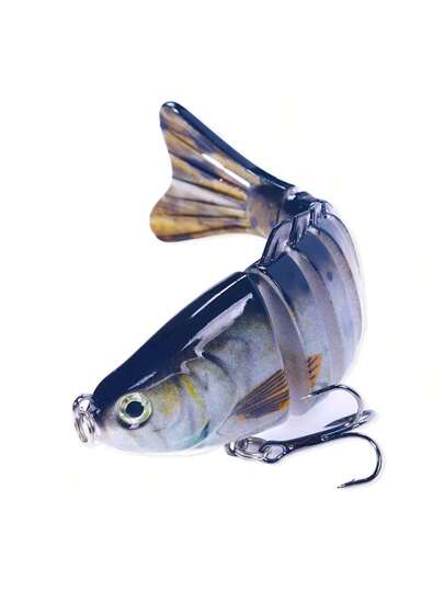 HENGJIA 5 قطع/علبة طُعم صيد أسماك كاذب شبيه بالحياة 7 قطع قابلة للانفصال، عُطَّاسة، طُعم أسماك صلبة بطيئة 9.7سم /14.5جم، صِنارة صيد اصطناعية