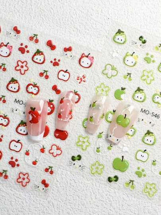 Sanrio ملصقات سانريو ،ملصقات أظافر جيلي باللو كيتي ،ديكورات أظافر جديرة بالحب ،ملصقات تفاح فرنسي كريمي ،ملصقات أظافر ،ديكورات أظافر ،أداة لا غنى عنها لإضفاء جو الصيف ،أدوات أظافر مناسبة لغرف البنات في المدرسة