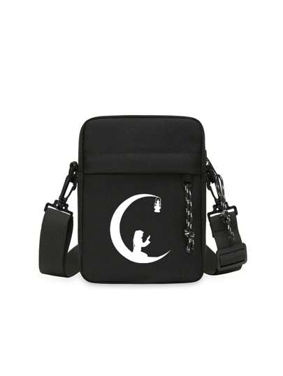 حقيبة كتف رسومية متعددة الاستخدامات للرجال، حقيبة رسول صغيرة كاجوال باللون الأحادي البسيطة، حقيبة عبر الجسم مربعة صغيرة، محفظة هاتف خفيفة الوزن