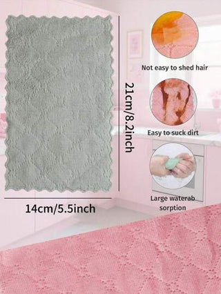 10 قطع من قماش الماعون عالي الامتصاص من الألياف الدقيقة متعددة الألوان عشوائية، فوطة تنظيف الأواني والأدوات المنزلية عالية الكفاءة، للمطبخ والحمام والمنزل والموردين المنزليين