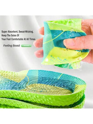زوج من نعال طبية للراحة NAFOING 4D الارثوبيدية - طبقة وسادات وكؤوس كعب من EVA مع وسادة هوائية ، نعال رياضية قابلة للتنفس وللراحة ، امتصاص للصدمات عالية ، جاف بسرعة