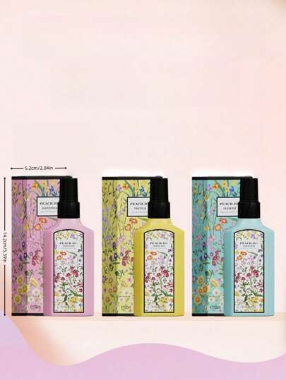 1 قطعة رذاذ عطر الغاردينيا والياسمين وزهر العسل 100مل، رذاذ مزيل روائح للملابس، مناسب لأعياد الأم وعيد الحب والكريسماس