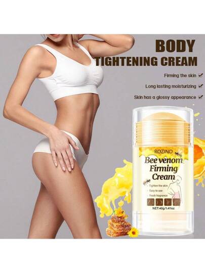 عود تشديد البشرة مع النحل 40 جرام، يشد البشرة على الذراعين والوجه والرقبة والبطن والساقين والعيون، رعاية البشرة غير دهنية، يشد البطن والخصر والذراعين والساقين، مدعم بغبار النحل والعسل وفيتامين ج والجوانثان جوم، يرطب ويرطب البشرة، مناسب للوجه والرقبة...