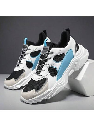 WANWEISI أحذية رياضية كاجوال سميكة الأربطة للرجال ، أحذية الجري الخارجية ، أحذية العودة للمدرسة ، مناسبة للعطلات والجري