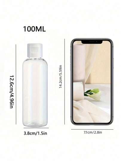 5 قطع علب بلاستيكية شفافة قابلة لإعادة التعبئة سعة 200 مل بأغطية قرصية سوداء، علب ضغط بلاستيكية شفافة فارغة بأغطية قرصية مقلوبة سوداء، حاويات سفر صغيرة محكمة الإغلاق لمستحضرات التجميل، الشامبو، المرطبات، مستحضرات التجميل بحجم السفر