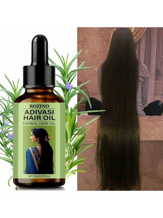 زيت للعناية بالشعر ADIVASI حجم 30 مل، مثري بزيت الزعتر والجوز الهند والأرغان، زيت للعناية بالشعر مبرد وخالي من الدهون، مناسب لجميع أنواع الشعر للرجال والنساء، يعزز اللمعان والنعومة، مناسب أيضًا للرموش والأظافر والعناية بالبشرة، هدية عيد الأب