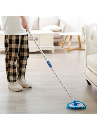 مِمْسَحة متعددة الوظائف قابلة للتطويل بتصميم قابل للانكماش 360 درجة - قماش مصنوع من الشينيل صغير القطعة القابلة للغسيل والإزالة لتنظيف السقف والجدران والأرضيات والبلاط والسيارات