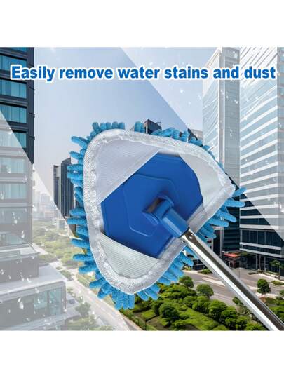 مِمْسَحة متعددة الوظائف قابلة للتطويل بتصميم قابل للانكماش 360 درجة - قماش مصنوع من الشينيل صغير القطعة القابلة للغسيل والإزالة لتنظيف السقف والجدران والأرضيات والبلاط والسيارات