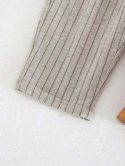 Cozy Pixies بنطلون أطفال ولادي كاجوال بخصر مطّاطي وزخرفة فيونكة ملونة