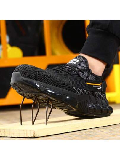 GUYISA أحذية أمان برأس معدني ضد الكسر والثقب ، قصيرة ، مقاومة للتآكل ، خفيفة ، نعل ناعم ومريح ، لسلسلة الرياضة الخارجية ، موضة ، أحذية أمان موقع العمل