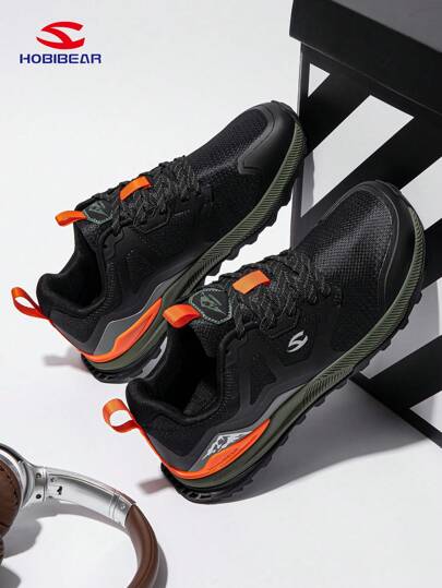 HOBIBEAR أحذية رياضية للرجال ذوي المقاسات الكبيرة بفتحة قدم واسعة، أحذية كاجوال منخفضة الرقبة مضادة للانزلاق وقابلة للتنفس، مناسبة للمشي والتنزه والصيد