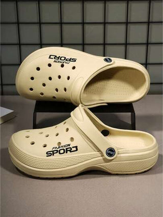 صنادل رجالية مشغولة فاخرة سهلة الارتداء، شبشب صيفي كاجوال، مريح وقابل للتهوية ومانع للانزلاق